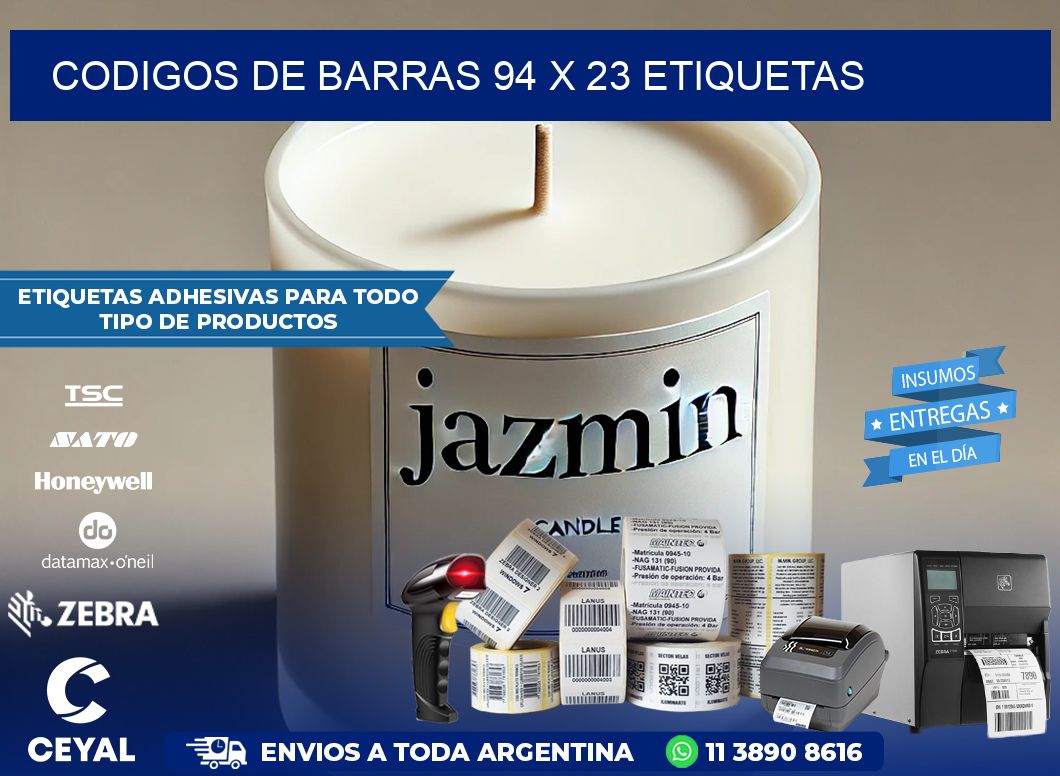 codigos de barras 94 x 23 etiquetas
