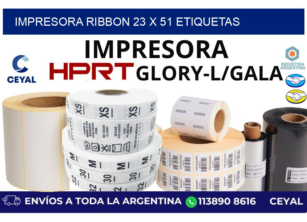 impresora ribbon 23 x 51 etiquetas
