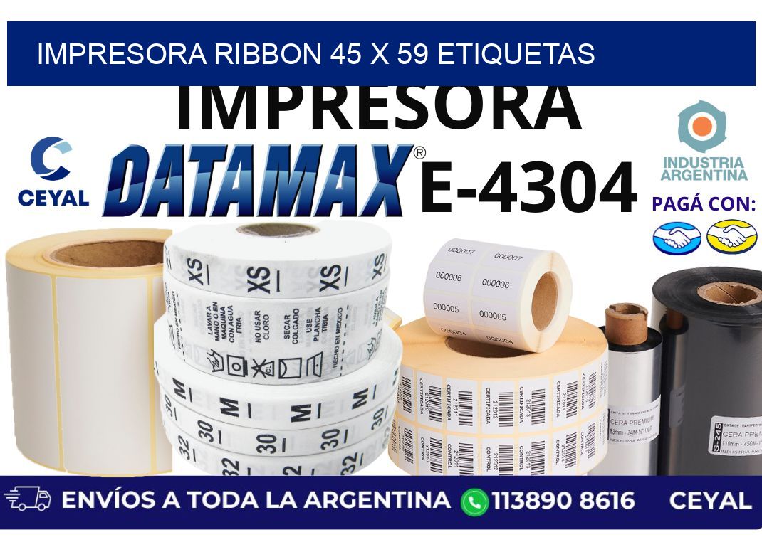 impresora ribbon 45 x 59 etiquetas