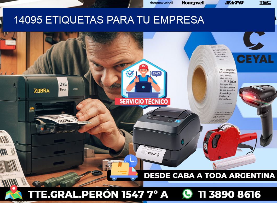 14095 etiquetas para tu empresa
