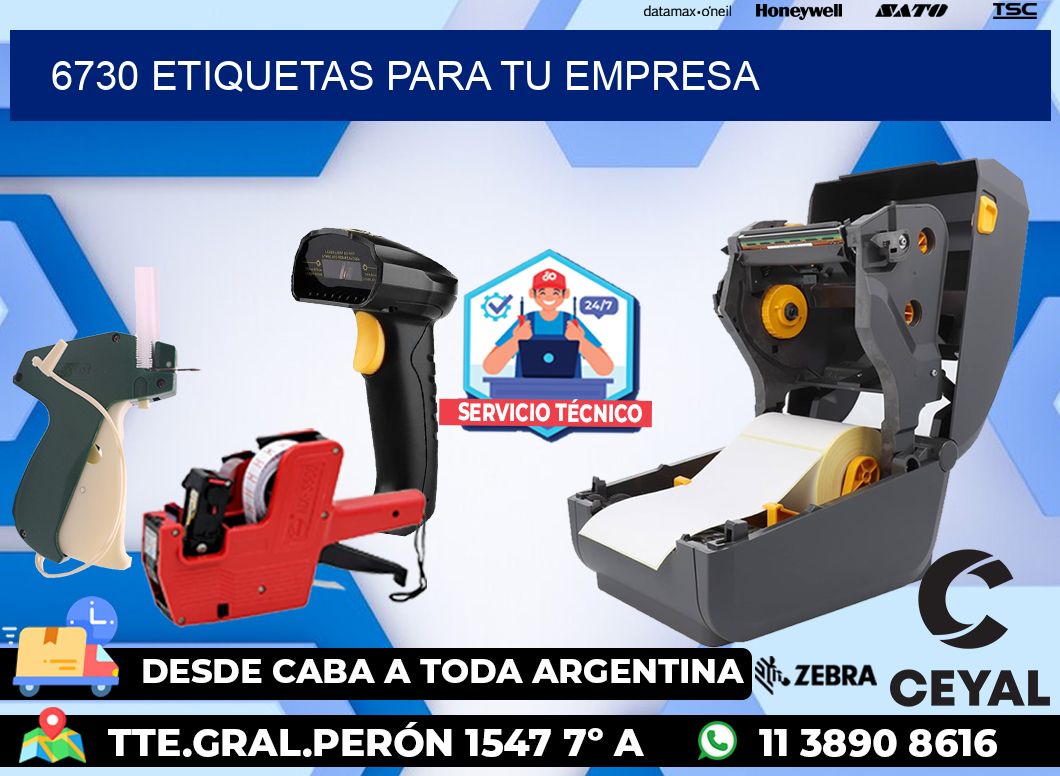 6730 etiquetas para tu empresa
