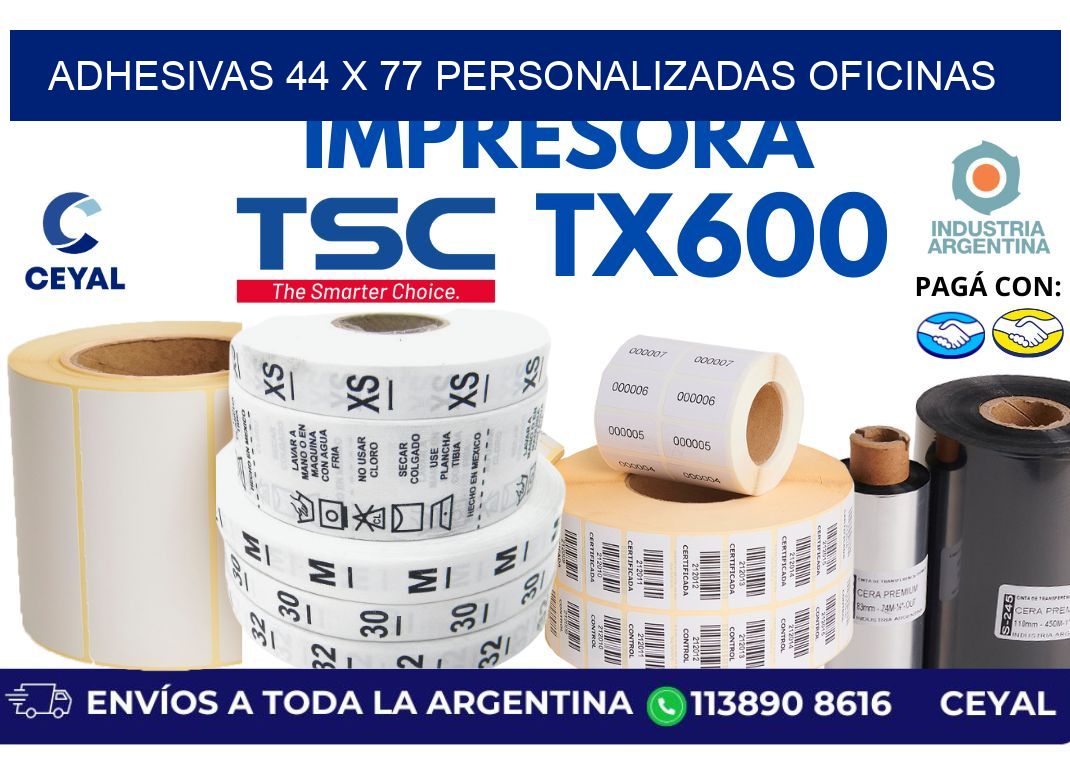 adhesivas 44 x 77 personalizadas oficinas