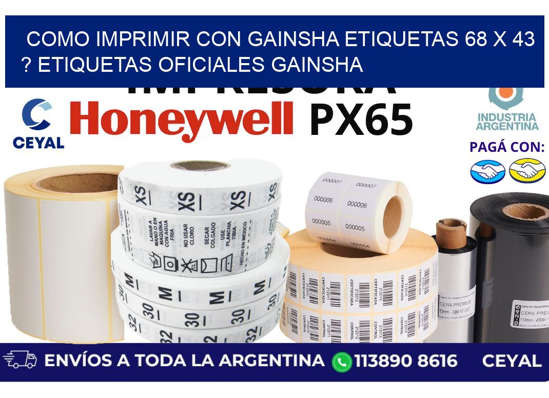 como imprimir con gainsha etiquetas 68 x 43 ? etiquetas oficiales gainsha