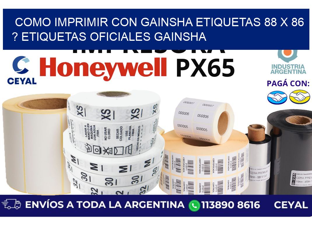 como imprimir con gainsha etiquetas 88 x 86 ? etiquetas oficiales gainsha