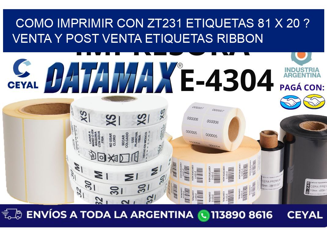 como imprimir con zt231 etiquetas 81 x 20 ? Venta y post venta etiquetas ribbon