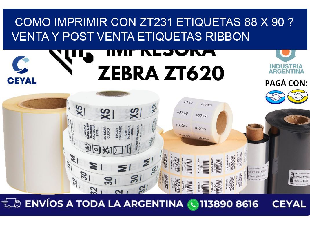como imprimir con zt231 etiquetas 88 x 90 ? Venta y post venta etiquetas ribbon