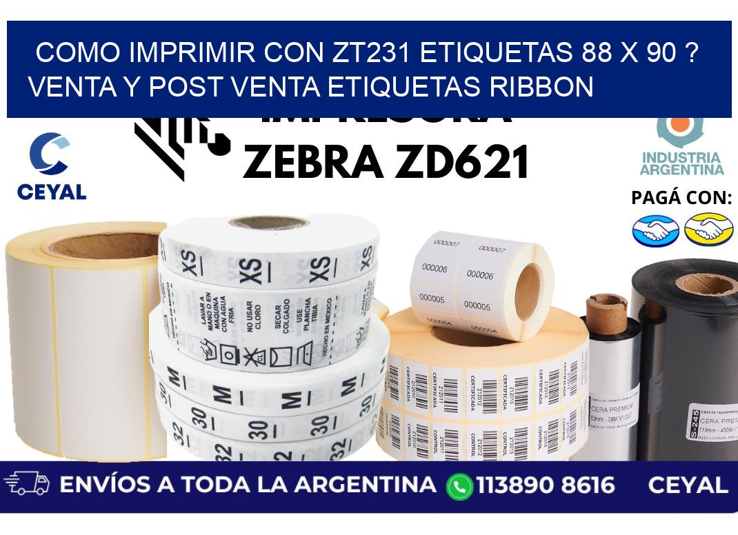 como imprimir con zt231 etiquetas 88 x 90 ? Venta y post venta etiquetas ribbon
