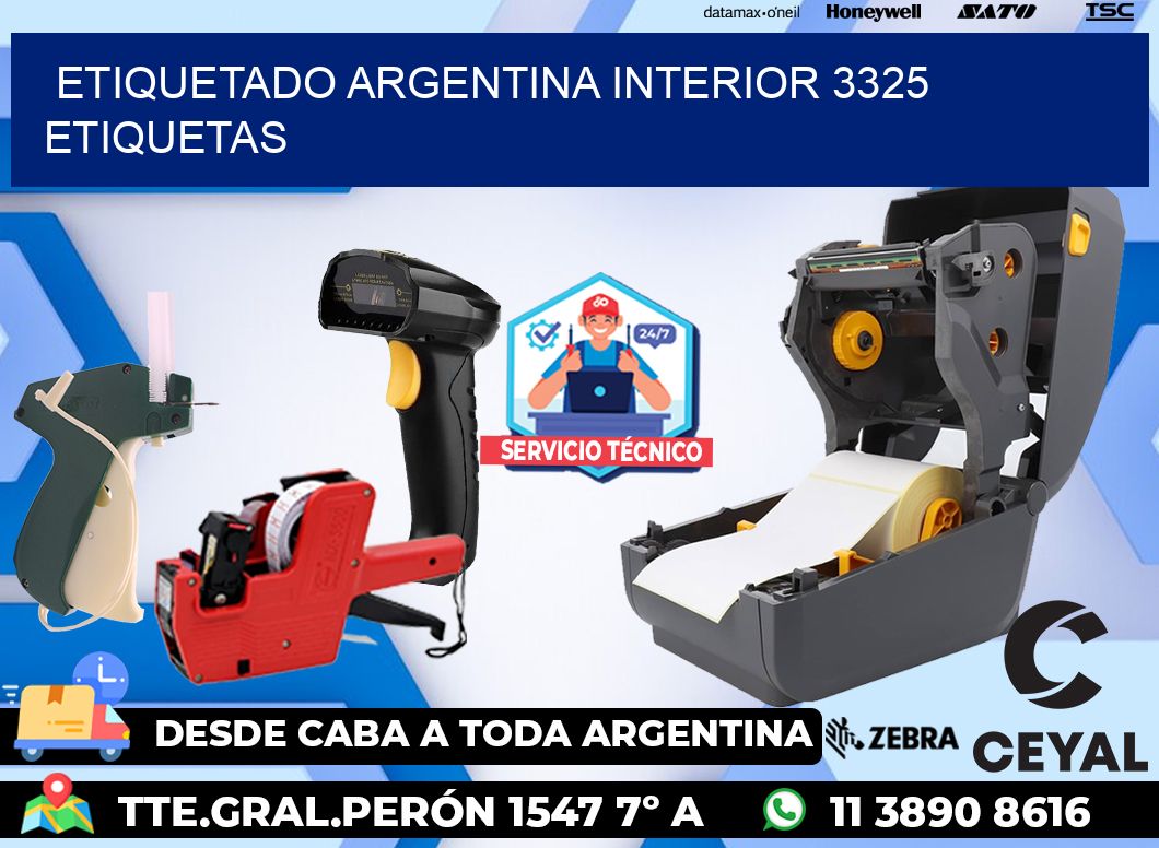 etiquetado argentina interior 3325 etiquetas