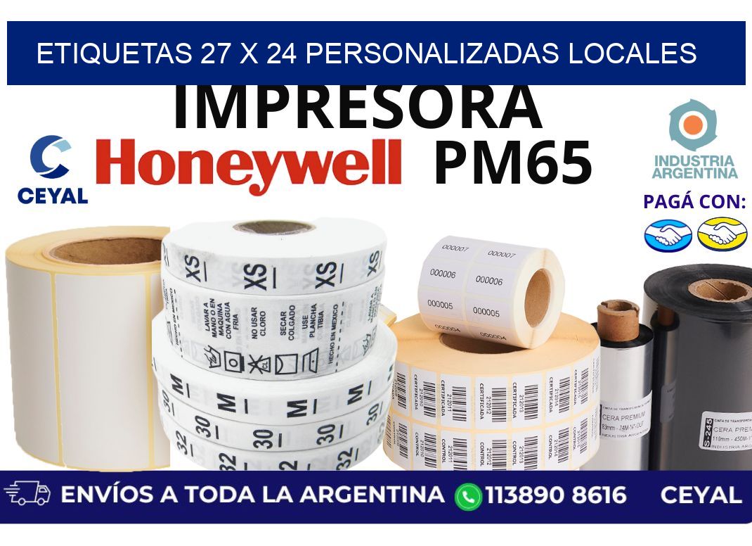 etiquetas 27 x 24 personalizadas locales