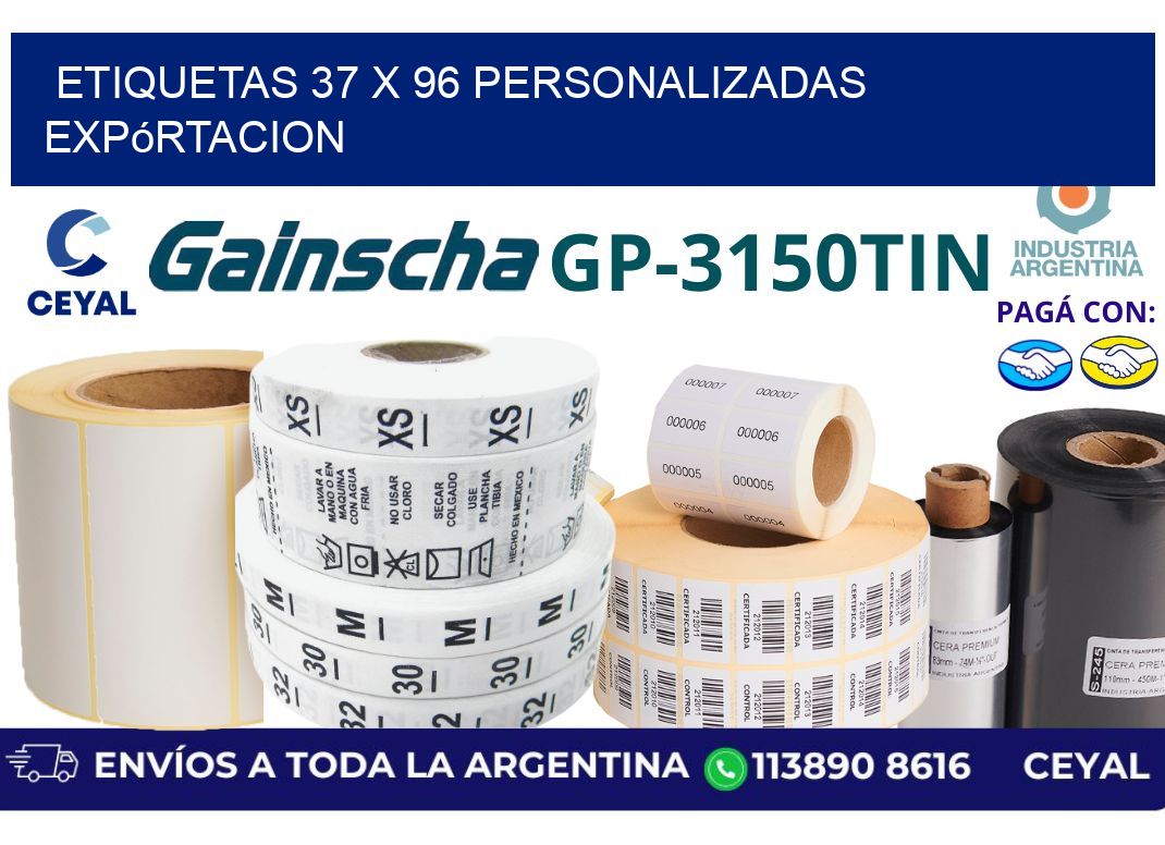 etiquetas 37 x 96 personalizadas expórtacion