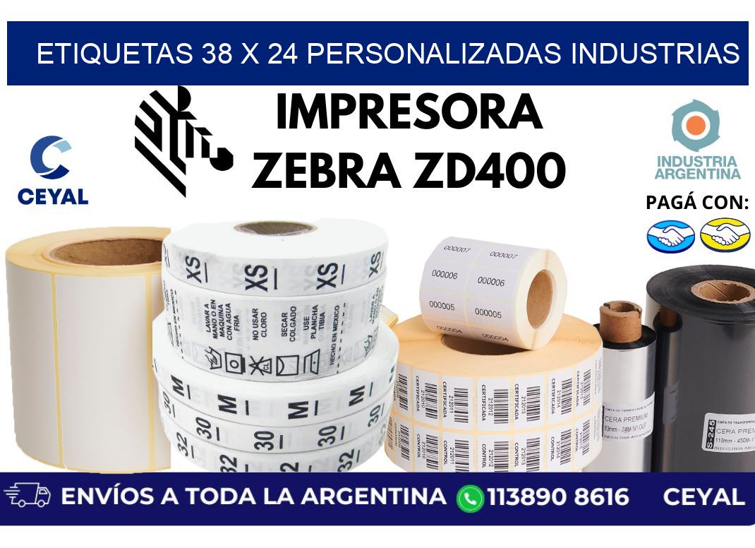 etiquetas 38 x 24 personalizadas industrias