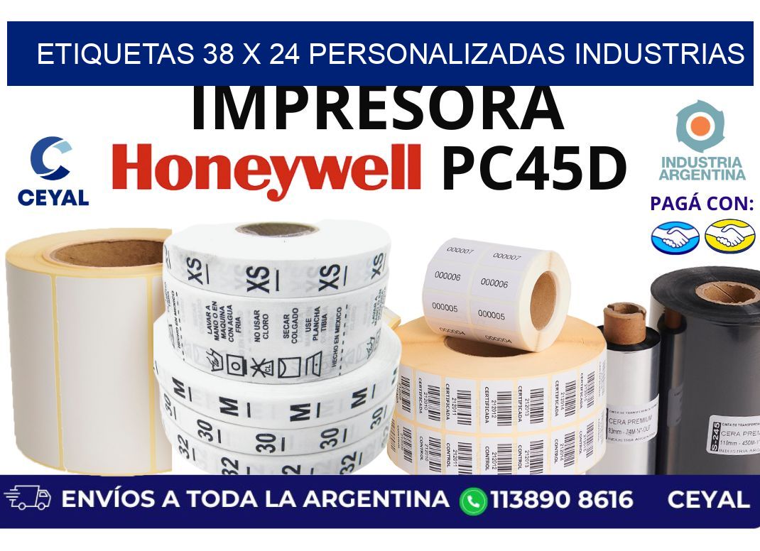 etiquetas 38 x 24 personalizadas industrias