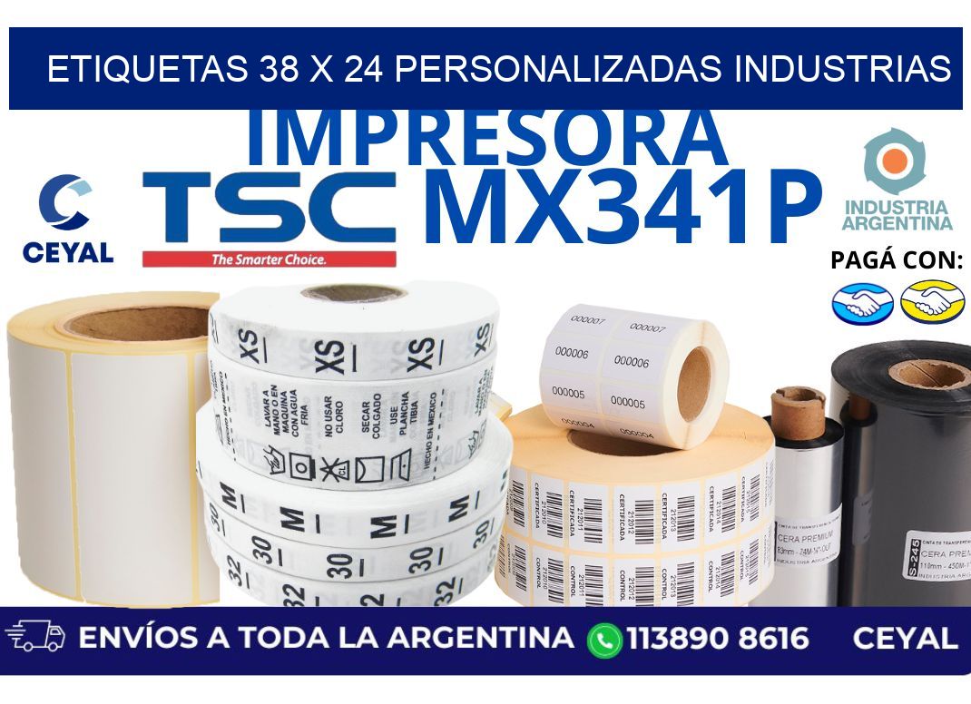 etiquetas 38 x 24 personalizadas industrias