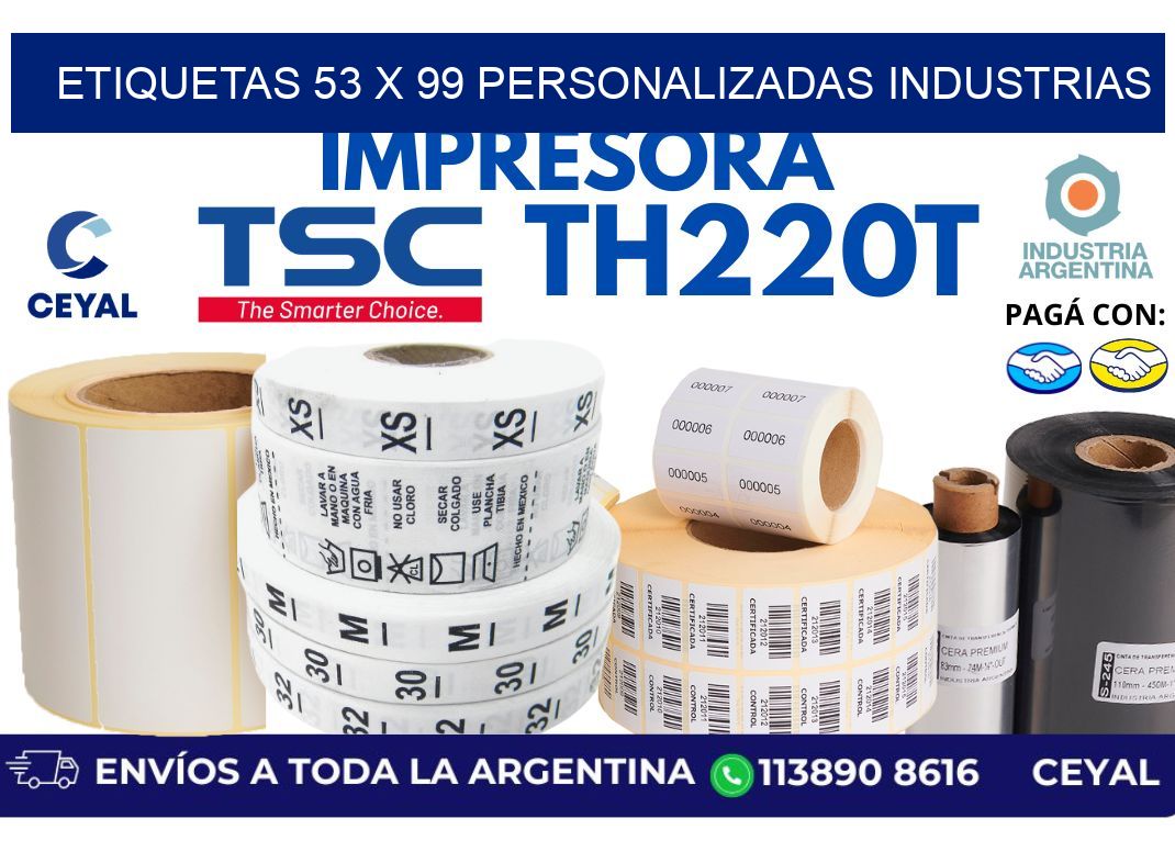 etiquetas 53 x 99 personalizadas industrias