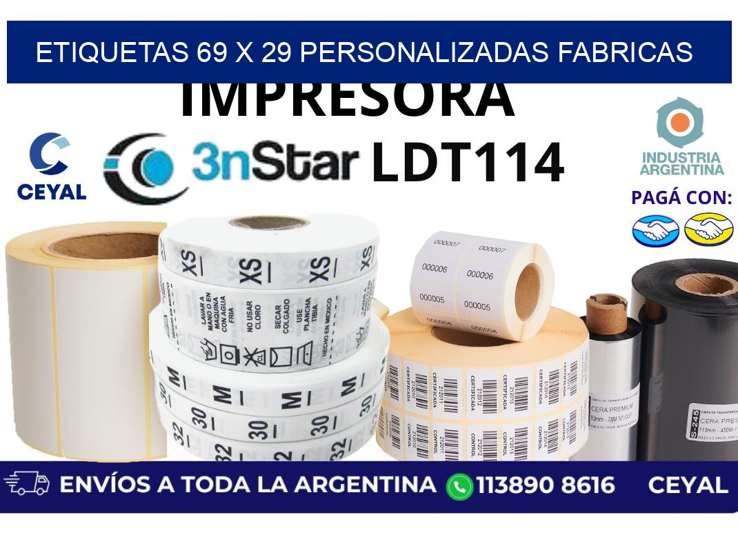 etiquetas 69 x 29 personalizadas fabricas