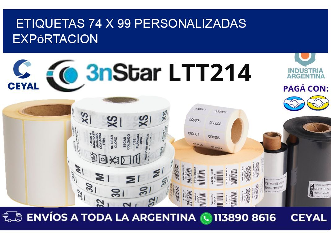 etiquetas 74 x 99 personalizadas expórtacion