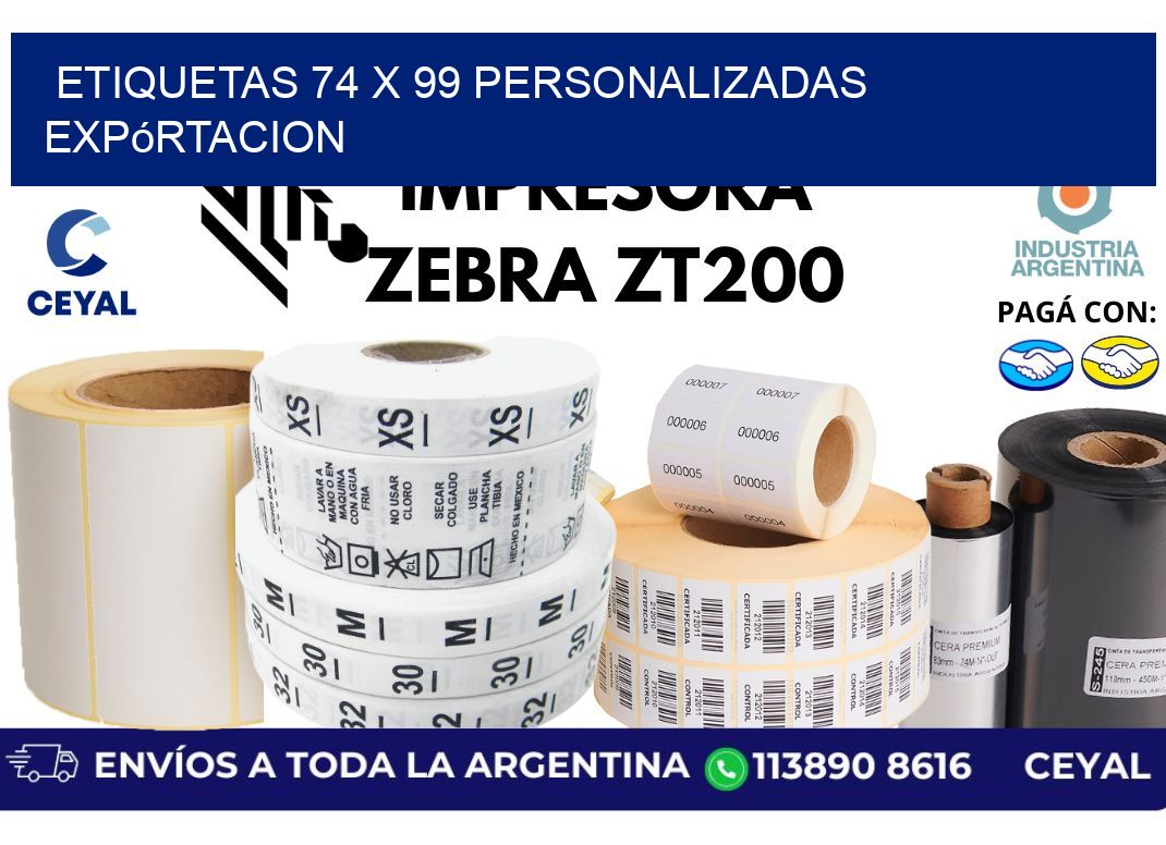 etiquetas 74 x 99 personalizadas expórtacion