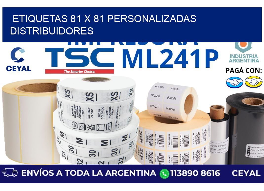 etiquetas 81 x 81 personalizadas distribuidores