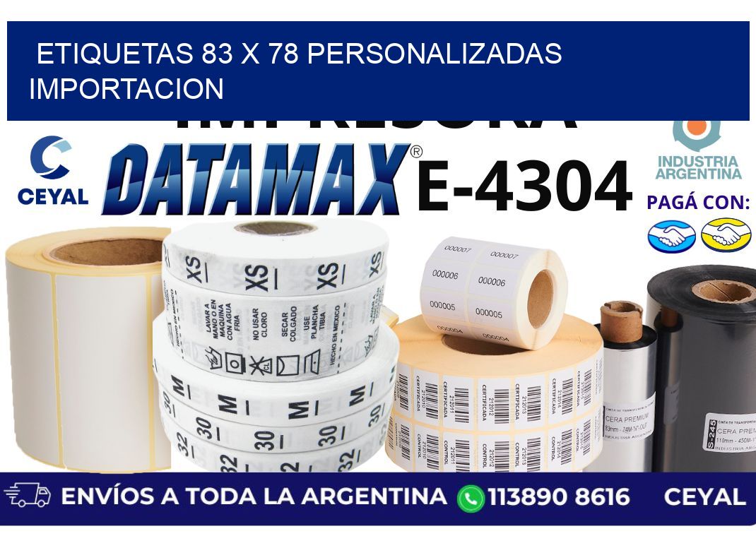 etiquetas 83 x 78 personalizadas importacion