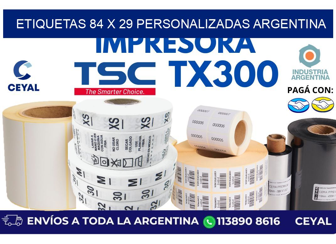 etiquetas 84 x 29 personalizadas argentina