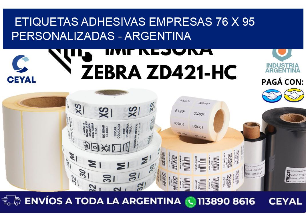 etiquetas adhesivas empresas 76 x 95 personalizadas – Argentina