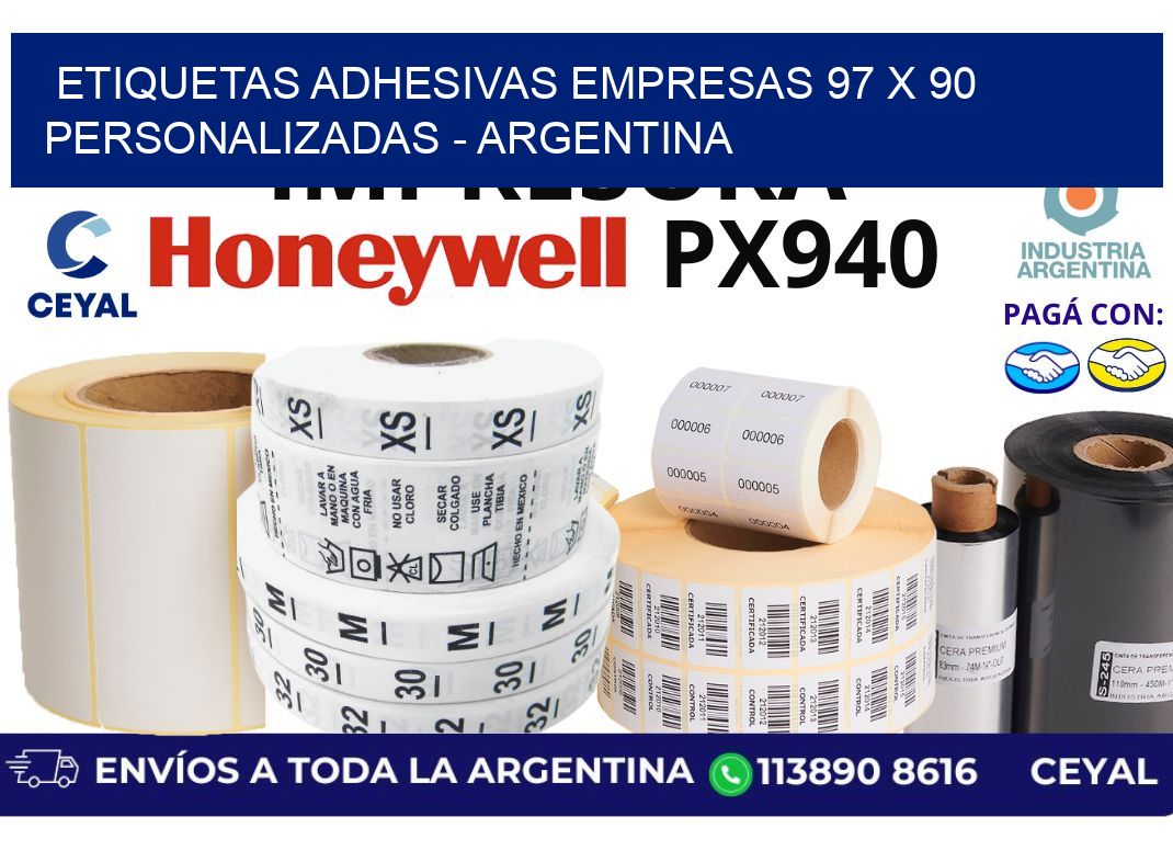 etiquetas adhesivas empresas 97 x 90 personalizadas - Argentina