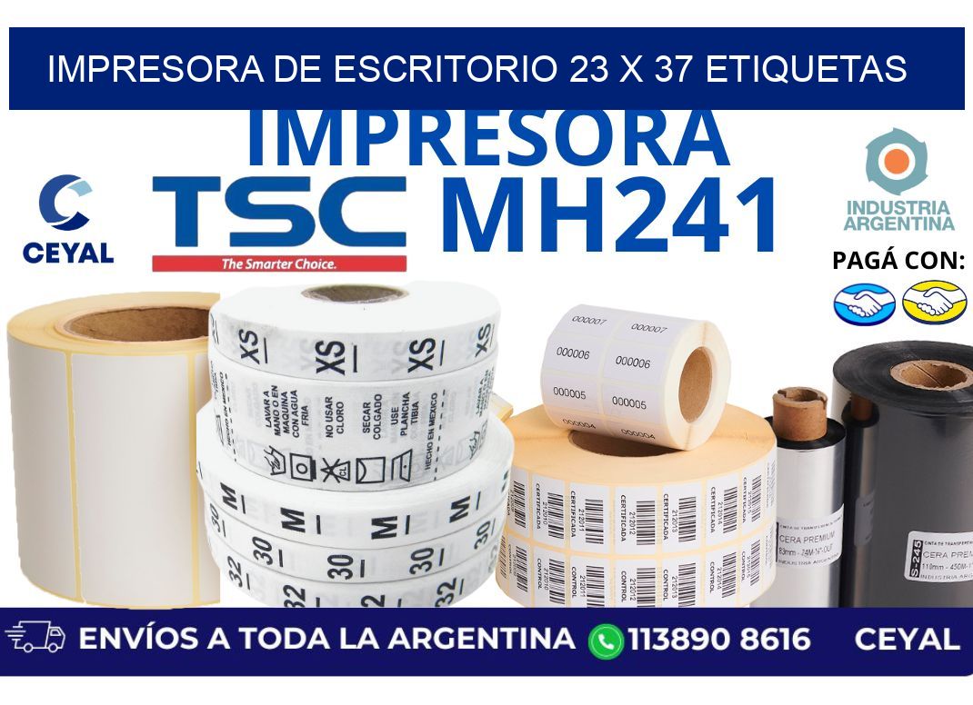 impresora de escritorio 23 x 37 etiquetas