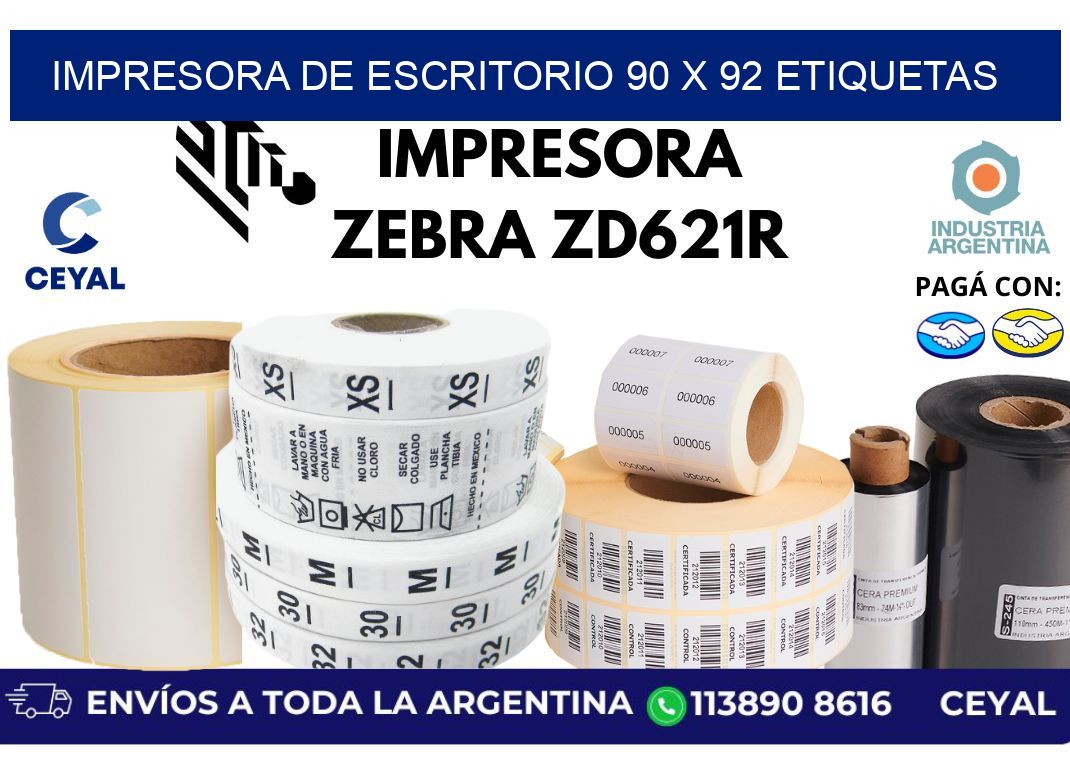 impresora de escritorio 90 x 92 etiquetas