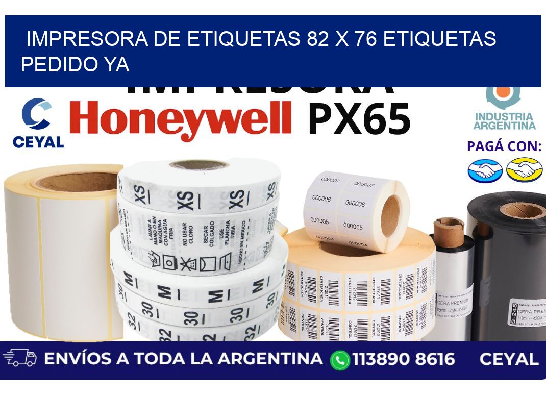 impresora de etiquetas 82 x 76 etiquetas pedido ya