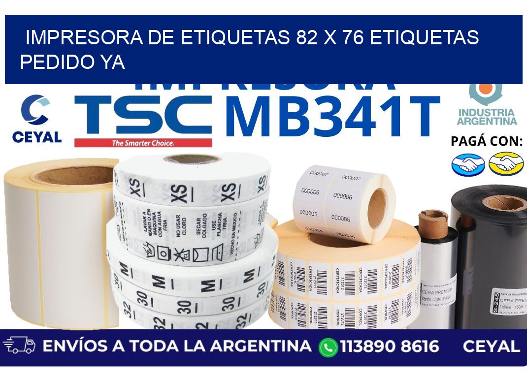 impresora de etiquetas 82 x 76 etiquetas pedido ya