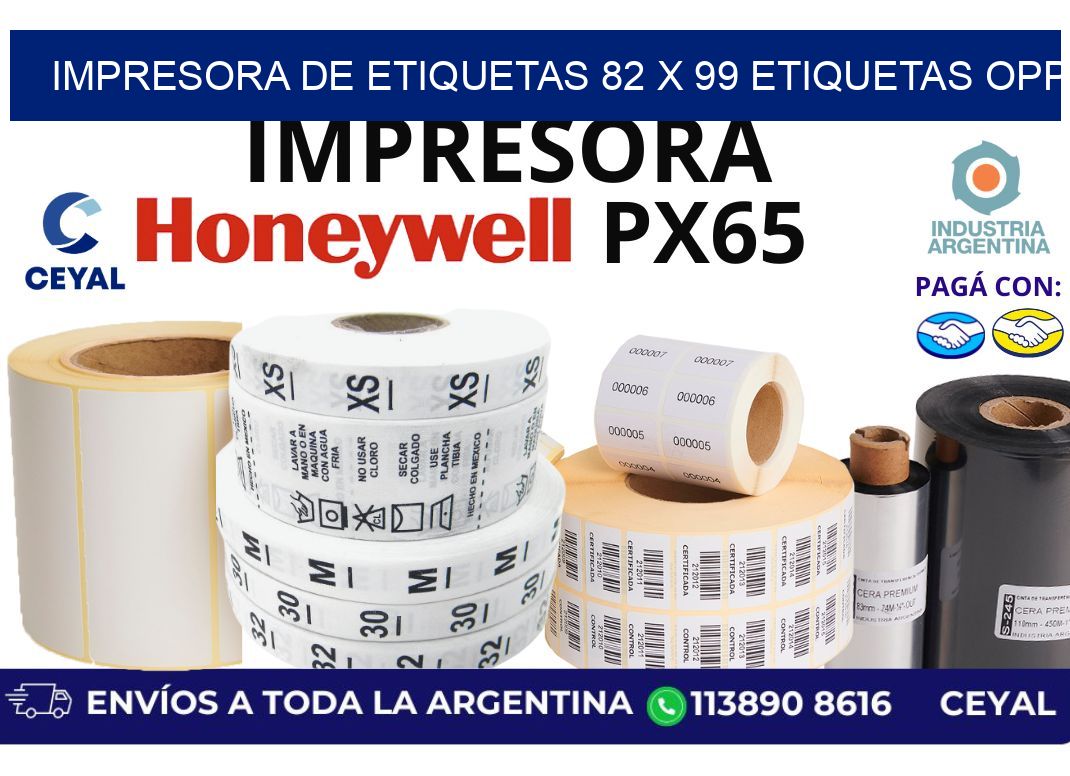 impresora de etiquetas 82 x 99 etiquetas opp