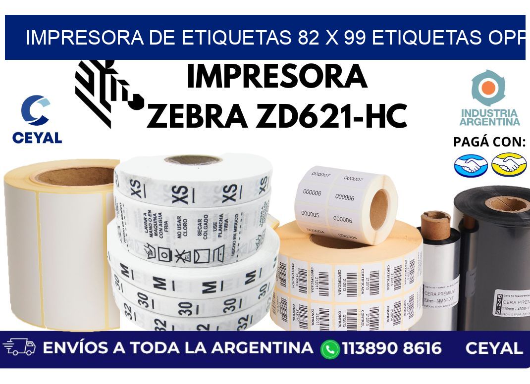impresora de etiquetas 82 x 99 etiquetas opp