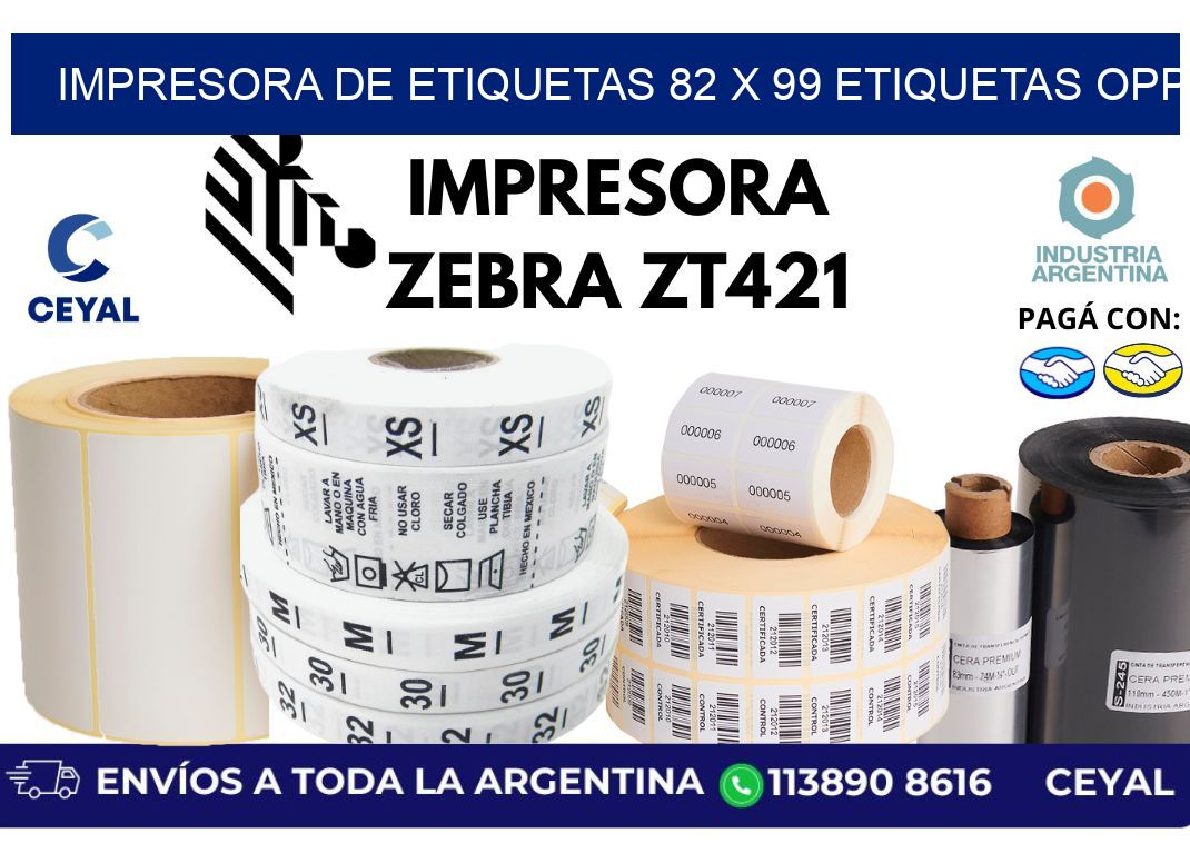 impresora de etiquetas 82 x 99 etiquetas opp