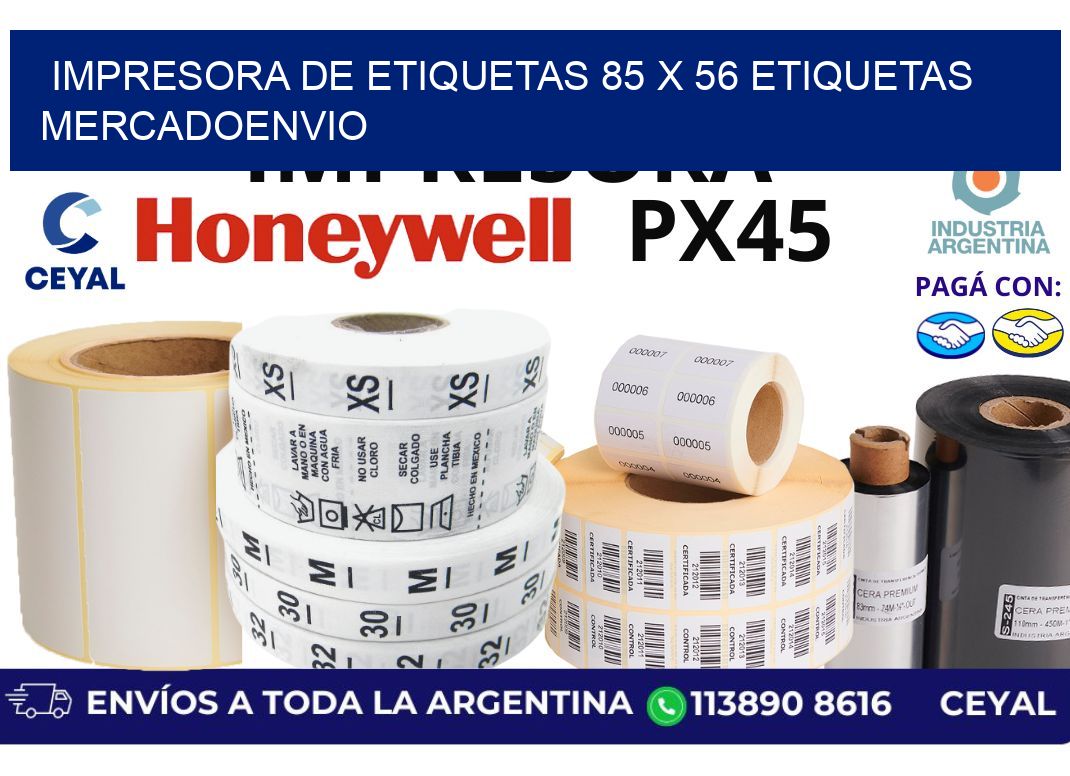 impresora de etiquetas 85 x 56 etiquetas mercadoenvio