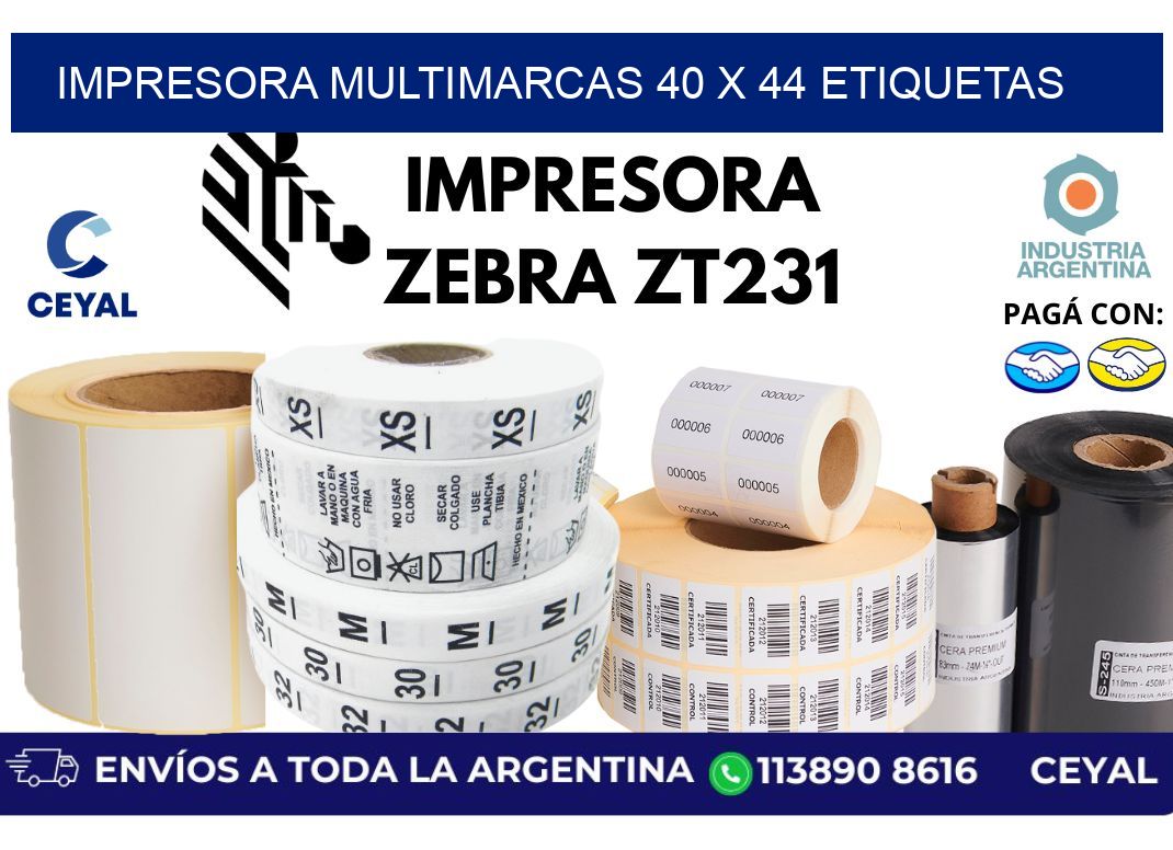 impresora multimarcas 40 x 44 etiquetas
