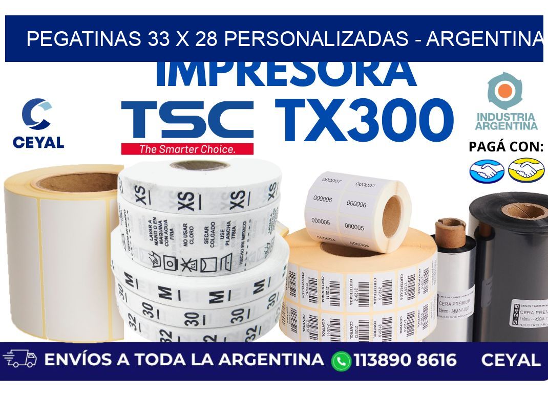 pegatinas 33 x 28 personalizadas - Argentina