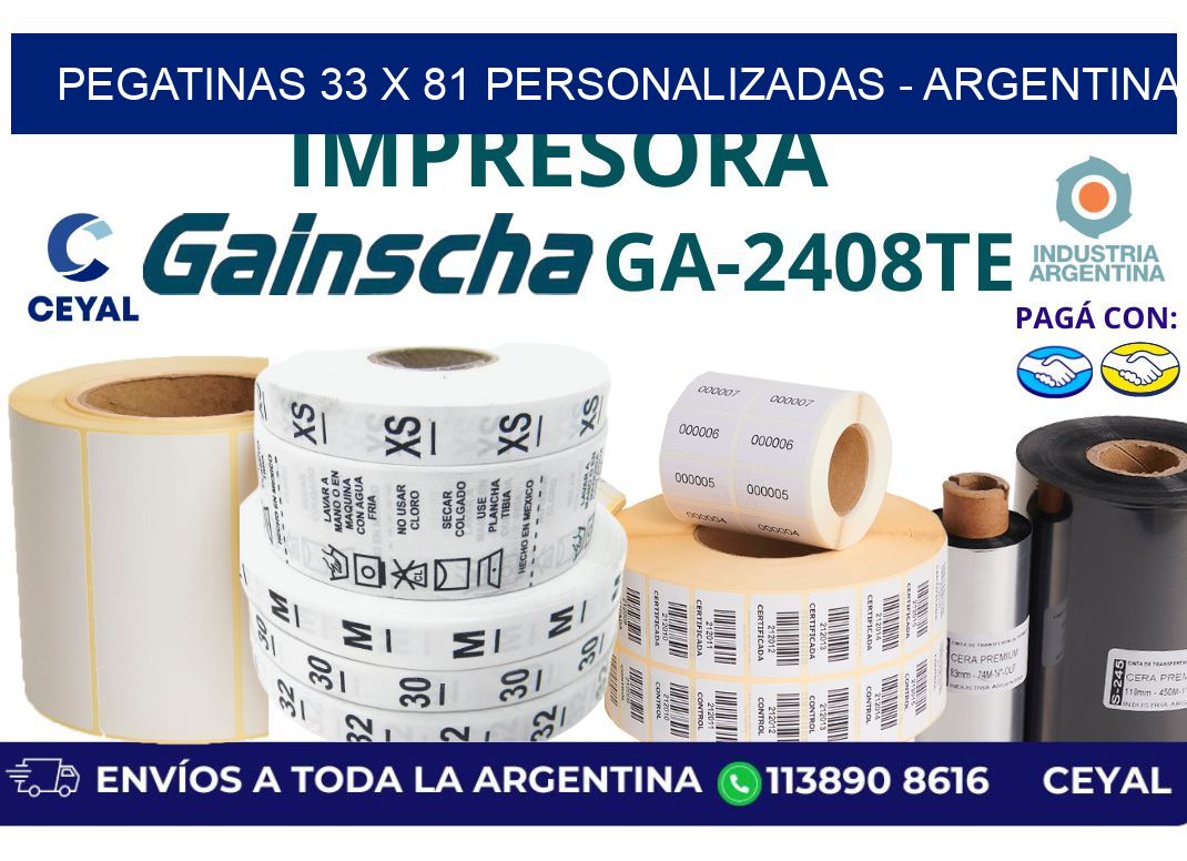 pegatinas 33 x 81 personalizadas – Argentina
