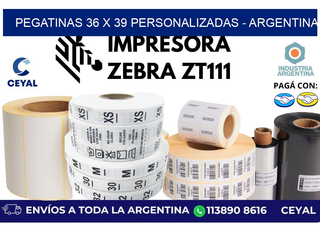 pegatinas 36 x 39 personalizadas - Argentina