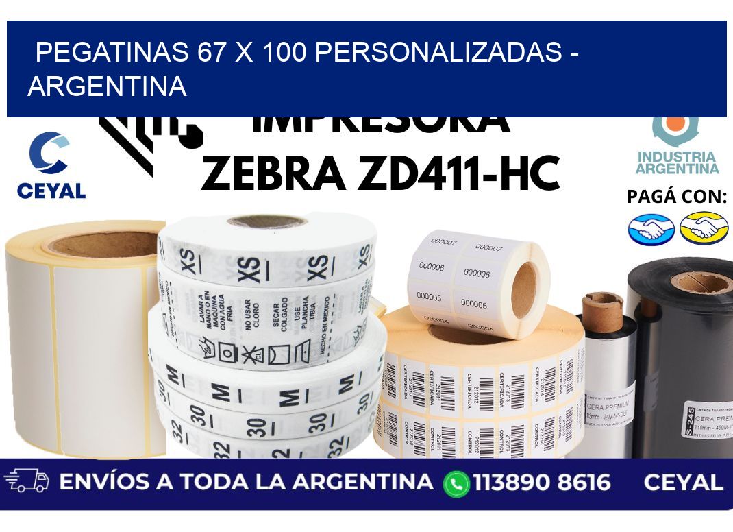 pegatinas 67 x 100 personalizadas - Argentina