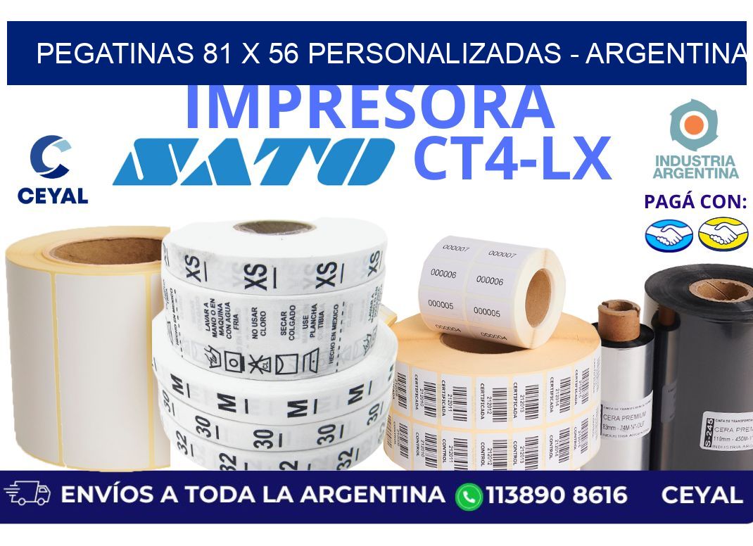 pegatinas 81 x 56 personalizadas – Argentina