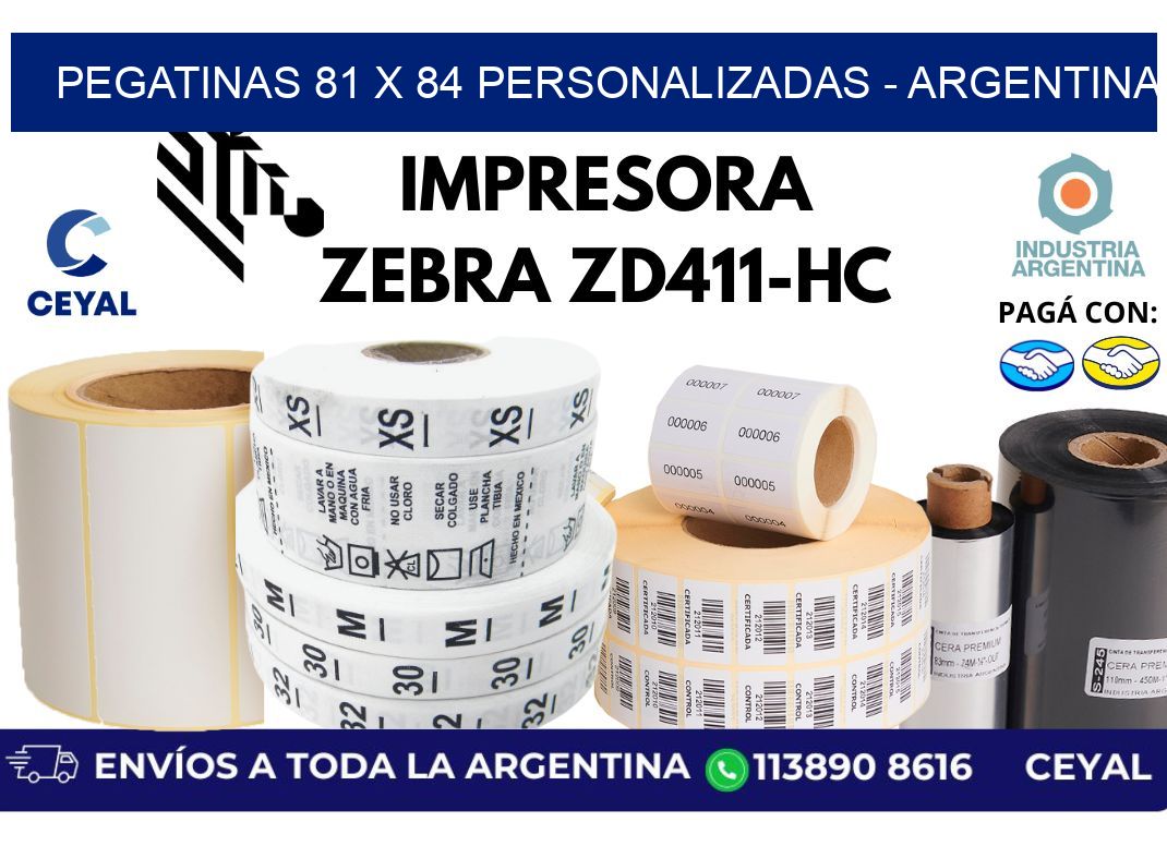 pegatinas 81 x 84 personalizadas - Argentina