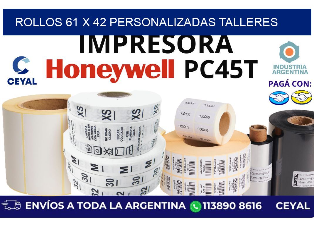 rollos 61 x 42 personalizadas talleres