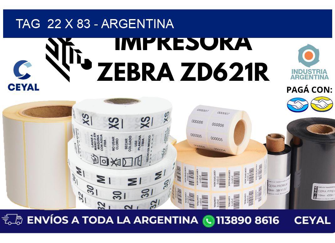tag  22 x 83 - Argentina