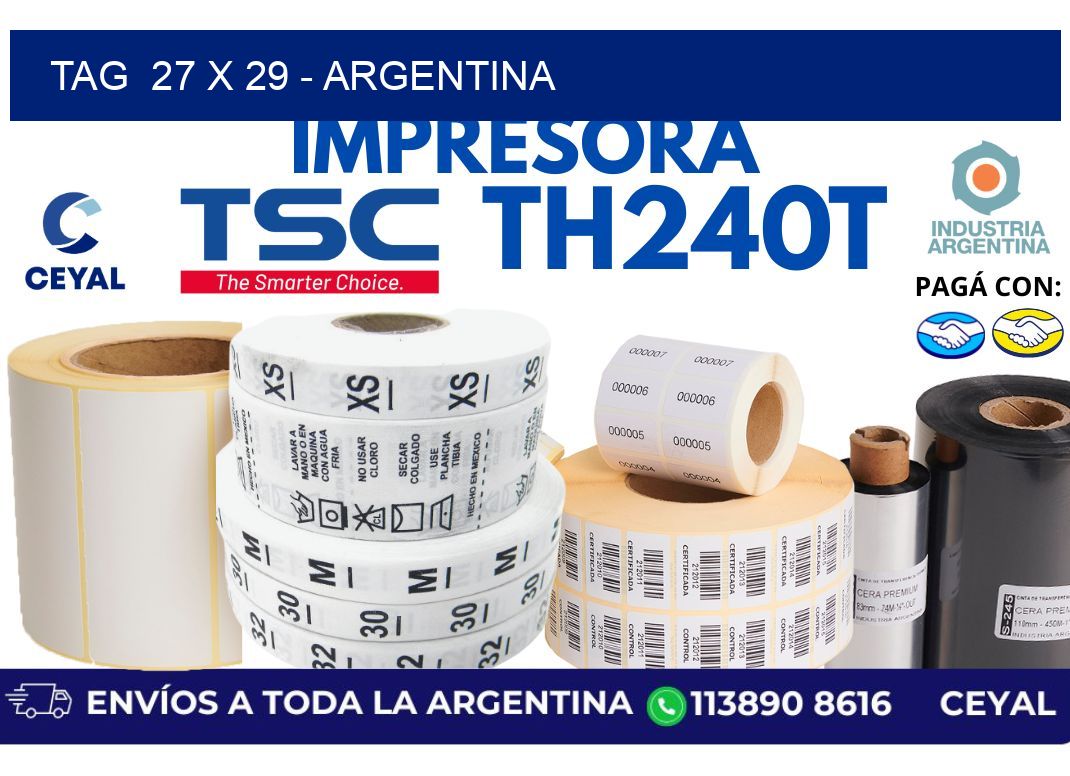 tag  27 x 29 – Argentina