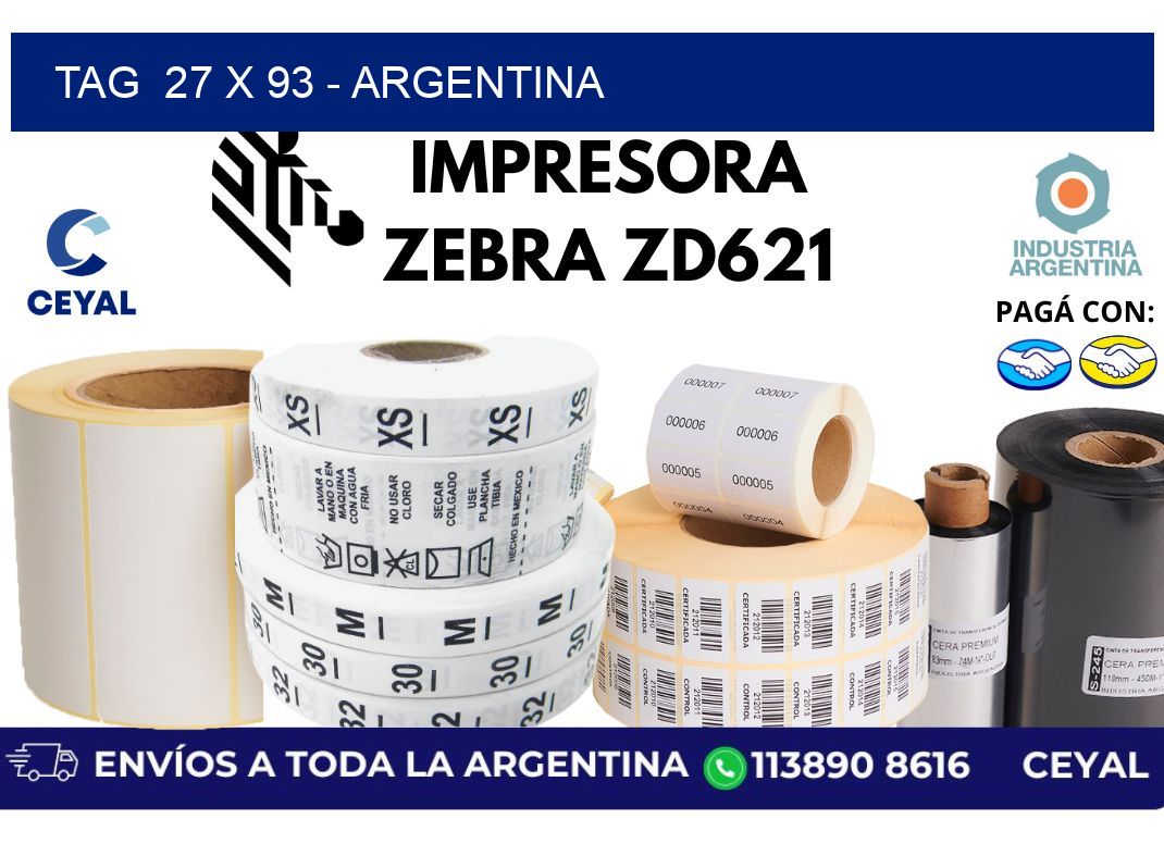 tag  27 x 93 – Argentina