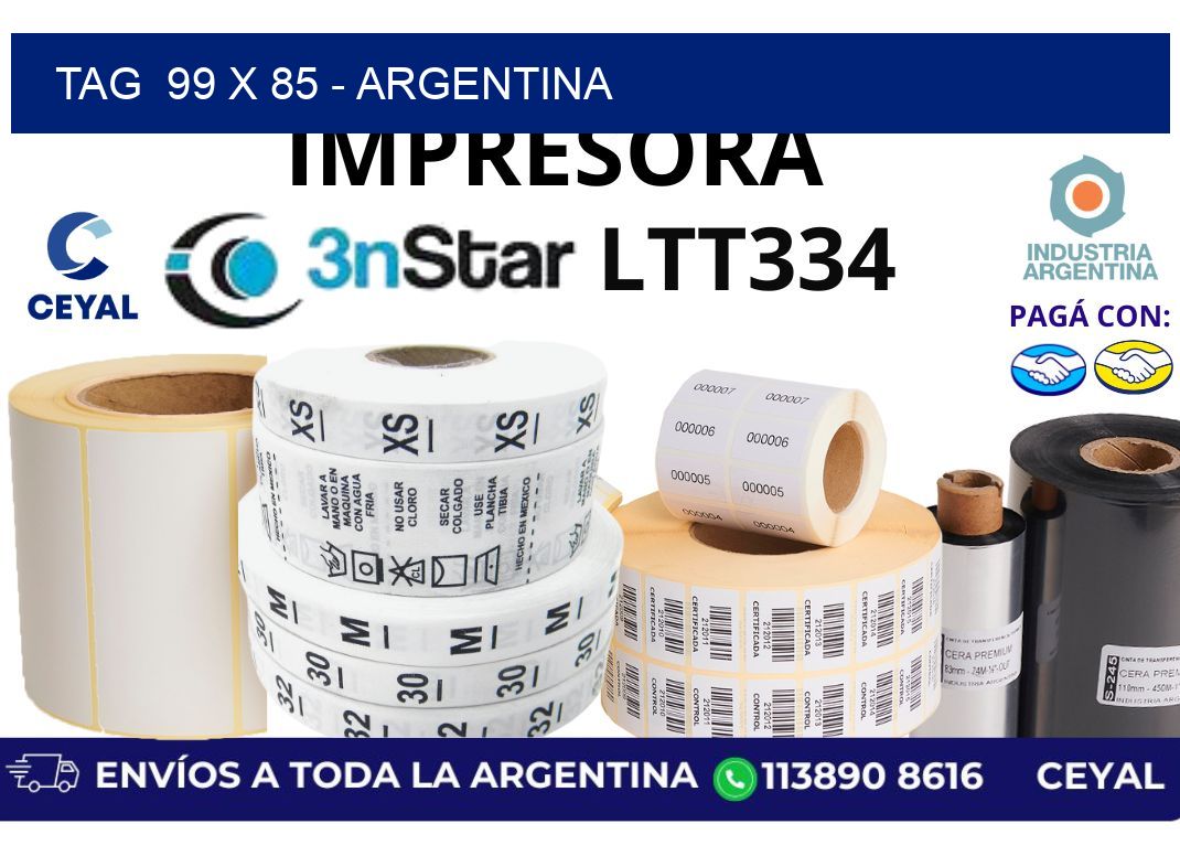 tag  99 x 85 - Argentina