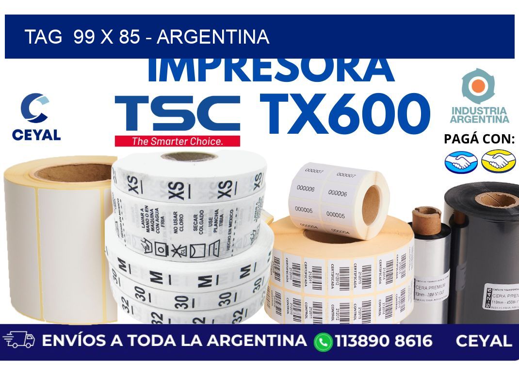 tag  99 x 85 - Argentina