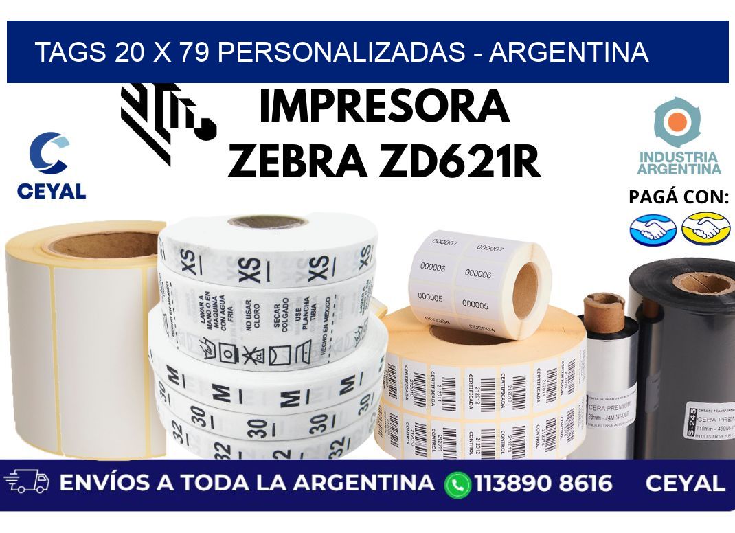 tags 20 x 79 personalizadas - Argentina