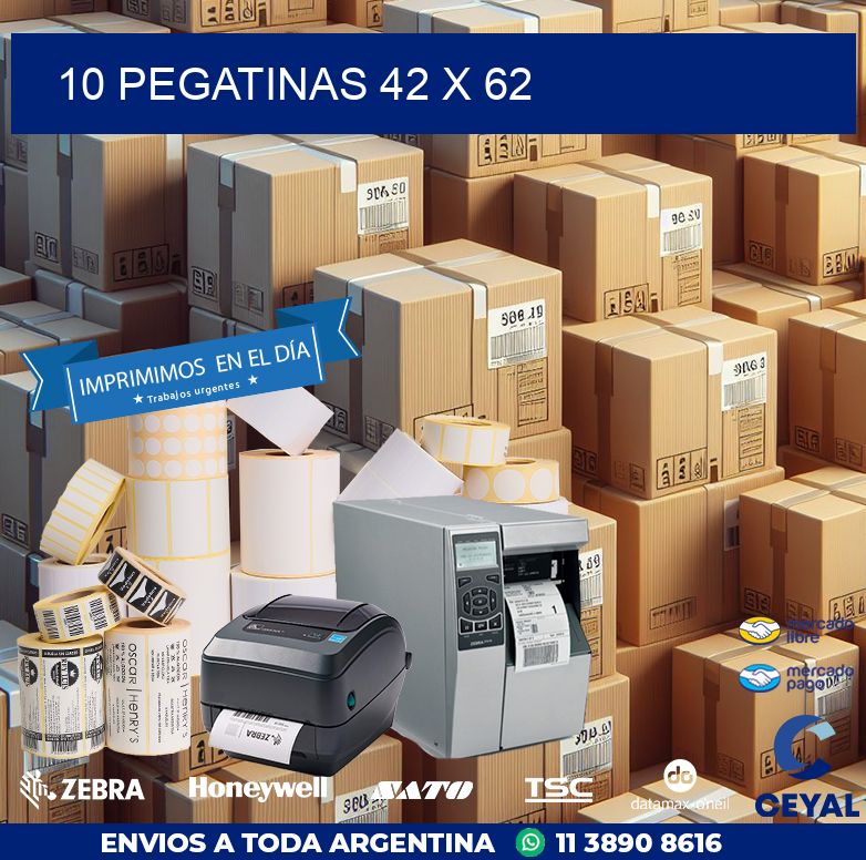 10 PEGATINAS 42 x 62