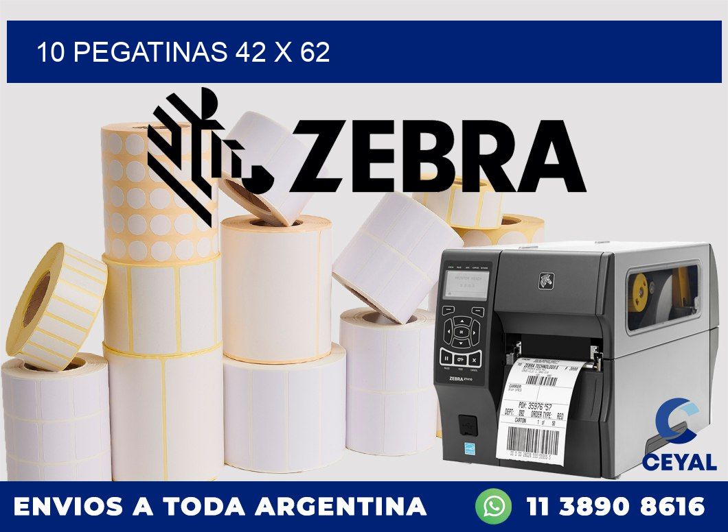 10 PEGATINAS 42 x 62